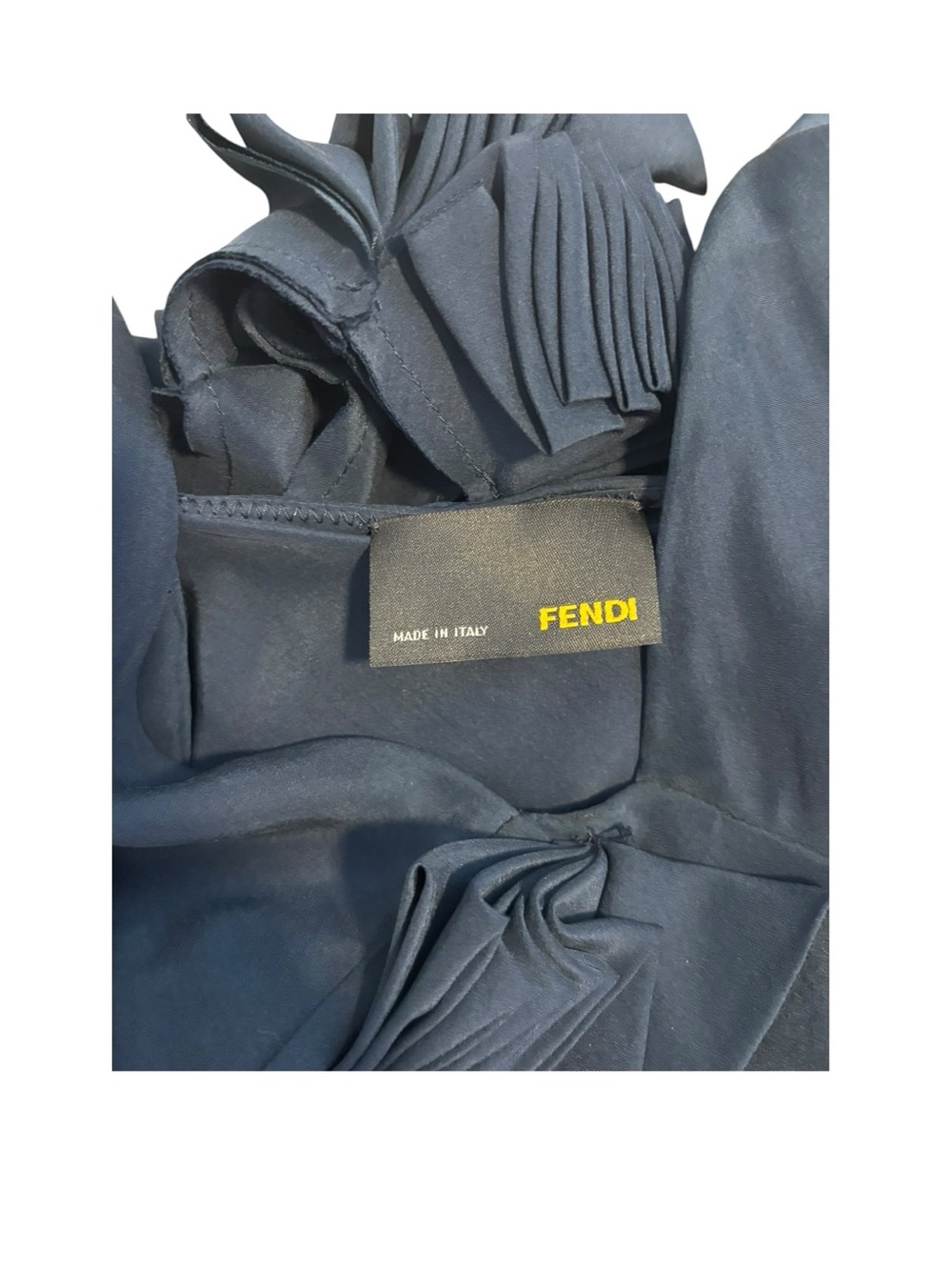 Fendi Navy Ruffle Mini Dress - Picture 5 of 6